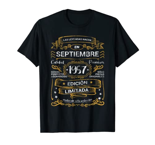 Leyendas Nacen En Septiembre 1957 Cumpleaños Camiseta
