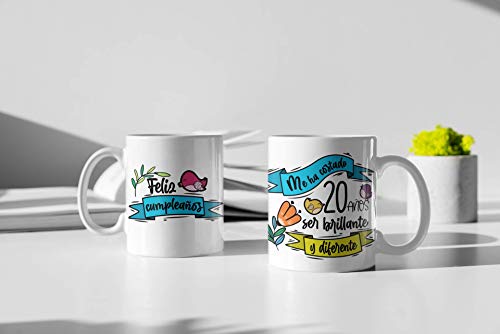 Taza 20 Años “Me ha costado 20 años ser brillante y diferente” – Regalo Original de...