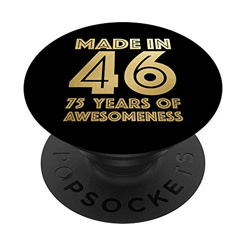 Regalos de 75 cumpleaños Hombre Edad Mujer Abuelo de 75 años PopSockets PopGrip: Agarre...
