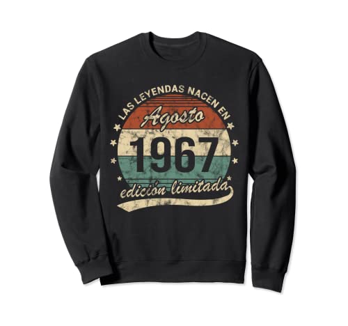 Leyendas Nacen Agosto 1967 Cumpleaños Retro Sudadera