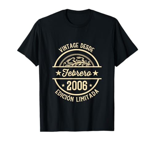 Cumpleaños Hombre Regalos Vintage Desde Febrero 2006 Camiseta