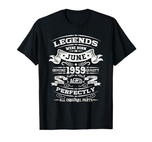 66 cumpleaños hombres original junio año 1959 Camiseta