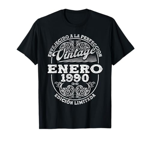 Enero 1990 Vintage - 36 Años Regalo Cumpleaños Hombre Camiseta