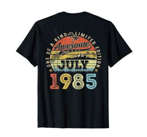 (EN LA Parte Posterior) 41 Edición Limitada 1985 41 de Julio de 1985 Cumpleaños Camiseta