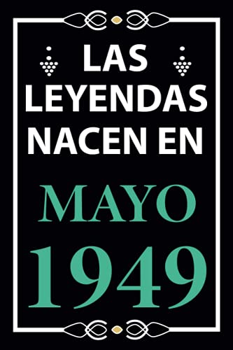 Las leyendas nacen en Mayo 1949: Regalo de cumpleaños perfecto para hombre y mujer de 72 años I...