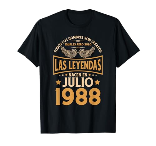 Cumpleaños Hombre Regalos Las Leyendas Julio 1988 Camiseta
