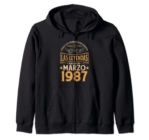 Cumpleaños Hombre Regalos Las Leyendas Marzo 1987 Sudadera con Capucha