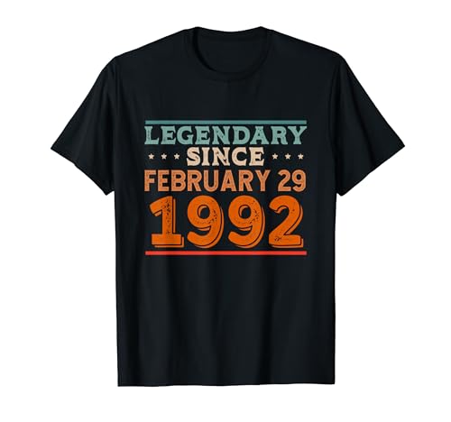 Legendario desde el 29 de febrero de 1992 Fiesta de cumpleaños del año bisiesto Camiseta