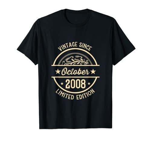 Vintage de cumpleaños desde octubre de 2008 Camiseta
