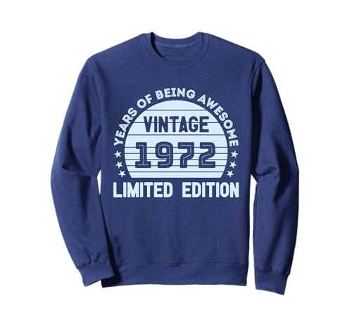 Camisetas Vintage de 1972 para Hombre, Retro, Divertidas, cumpleaños de 1972 Sudadera