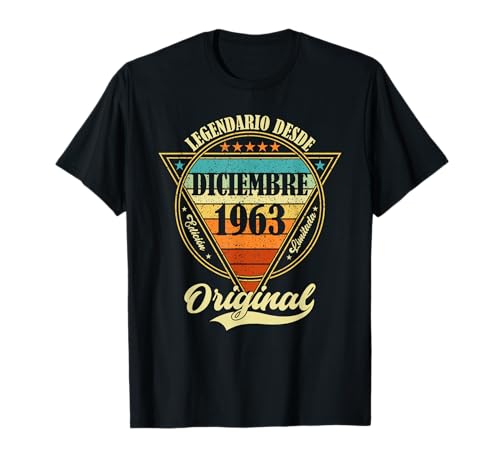 62 cumpleaños Nacido en Diciembre de 1963 Vintage 62 años Camiseta
