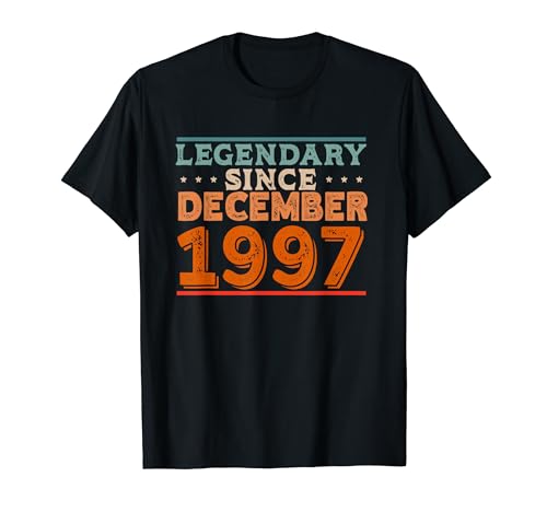 Legendario desde diciembre de 1997 retro vintage fiesta de cumpleaños Camiseta