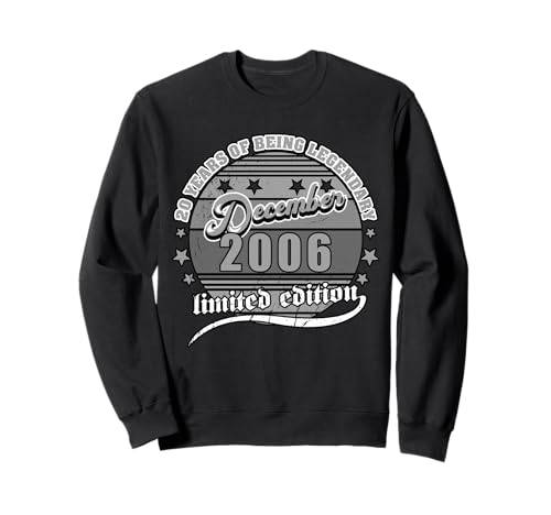 20 cumpleaños diciembre 2006 Vendimia 20 Años Legendary Sudadera