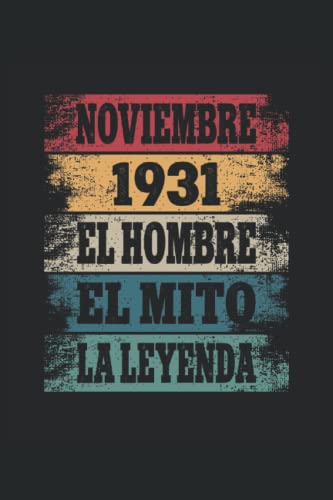 Noviembre 1931 - El Hombre - El Mito - La Leyenda: Regalos Originales para Hombre Papá Abuelo...