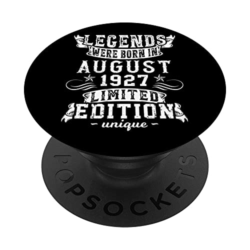Cumpleaños Agosto 1927 Edición Limitada Regalo Legend PopSockets PopGrip Intercambiable