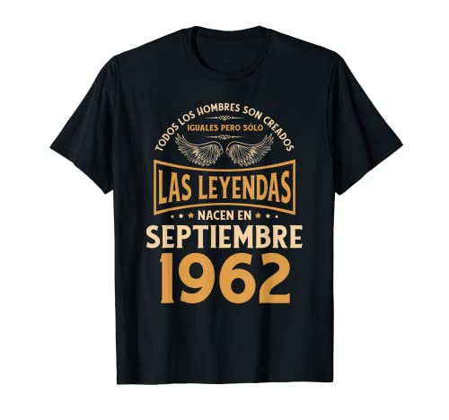 Cumpleaños Hombre Regalos Las Leyendas Septiembre 1962 Camiseta