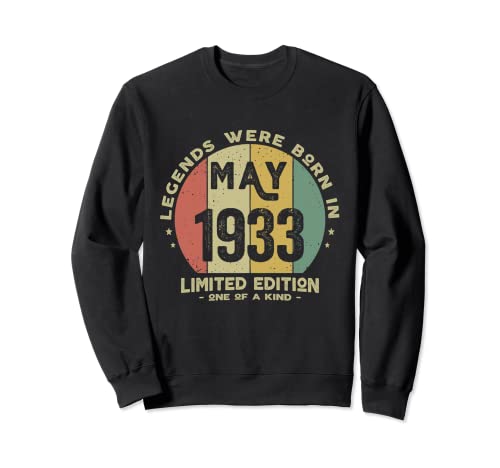 Legends Were Born In May 1933 Cumpleaños Sudadera