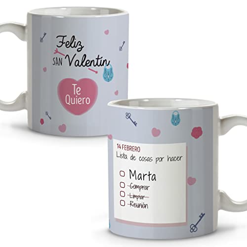 Taza de San Valentín Personalizada. Regalos Para Mi Novio De Cumpleaños. Regalo Original Mujer....