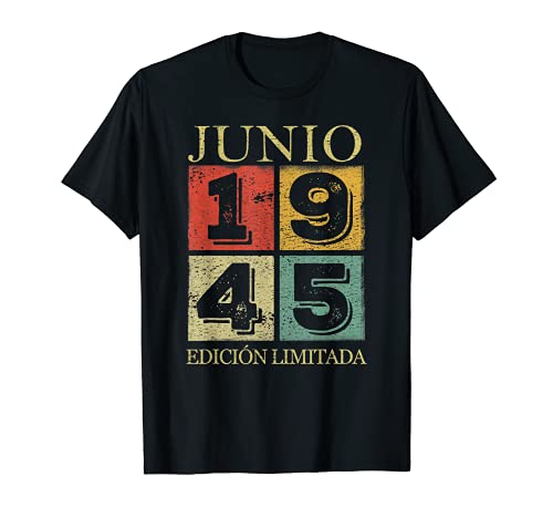 76 Años Cumpleaños Leyendas nacen en Junio De 1945 Regalo Camiseta