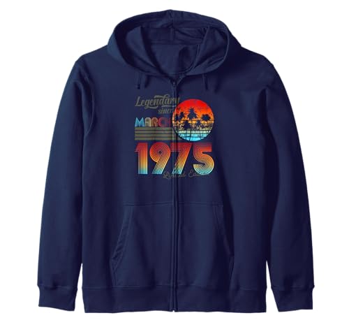 Leyenda de cumpleaños Desde Marzo de 1975 Sudadera con Capucha