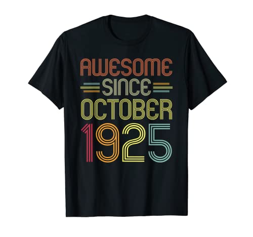Regalos de 97 cumpleaños impresionantes desde octubre de 1925 97 años Camiseta
