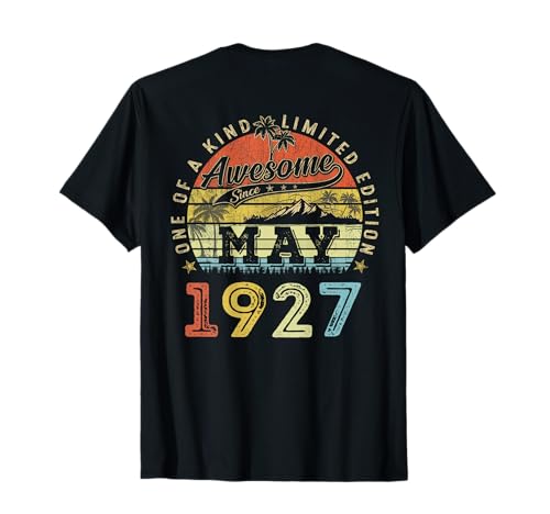 (ON Back) 99 Edición Limitada 1927 Mayo 99 cumpleaños Camiseta