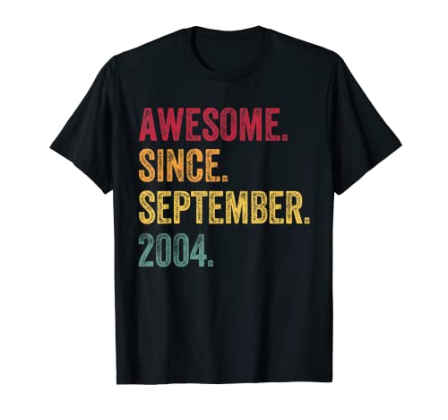 Impresionante desde septiembre de 2004 18 cumpleaños regalo 18 años Camiseta