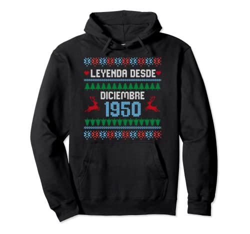 Suéter feo de Navidad 71º cumpleaños diciembre 1950 Sudadera con Capucha