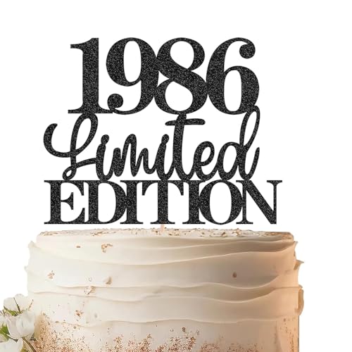 Goiern Edición Limitada 1986 Tapa para Pastel Negro Brillante Decoración Alegre Cumpleaños 40...
