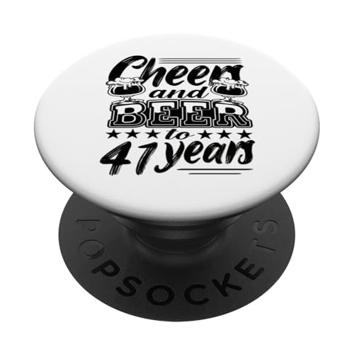 41 Cumpleaños 41 Cumpleaños Marido 41 Cumpleaños Papá PopSockets PopGrip Adhesivo