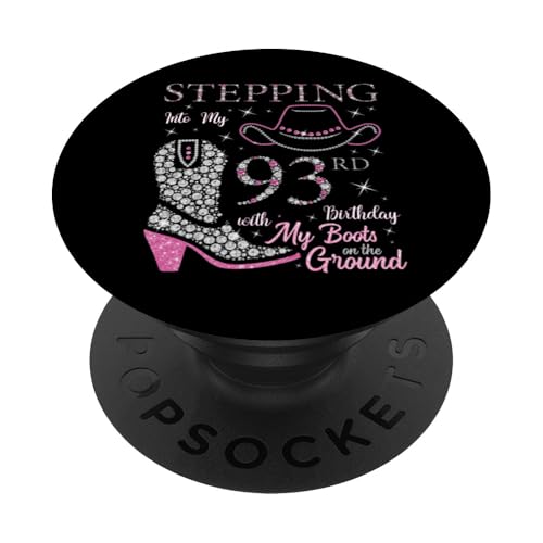 Entrando en mi 93 cumpleaños con mis Botas en el Suelo PopSockets PopGrip Adhesivo