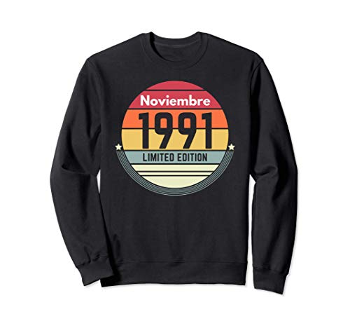 30 Años Cumpleaños Regalo Nacido En Noviembre 1991 Mujer Sudadera
