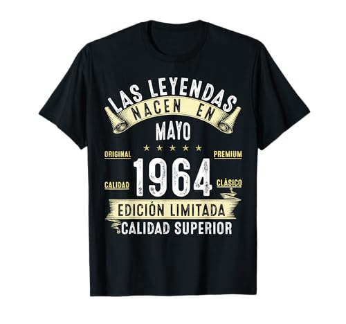 62 Años Cumpleaños Las Leyendas nacen en mayo de 1964 Camiseta