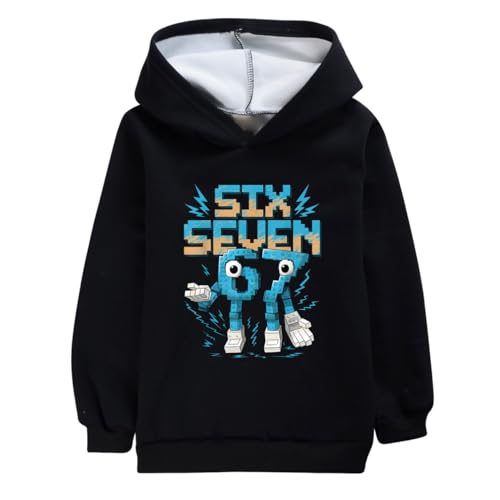 Genérico Sudadera 67 Six Seven Niña Niño, Meme Divertido Italiano Brainrot Sudadera con Capucha,...