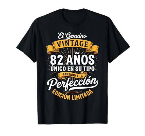 Vintage 82 Cumpleaños Hombres Divertido 82 Cumpleaños Español Camiseta