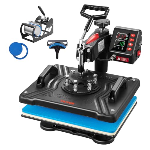 VEVOR Máquina de Prensa en Calor 5 en 1 Máquina de Impresión de Calor 29 x 38 cm Máquina de...