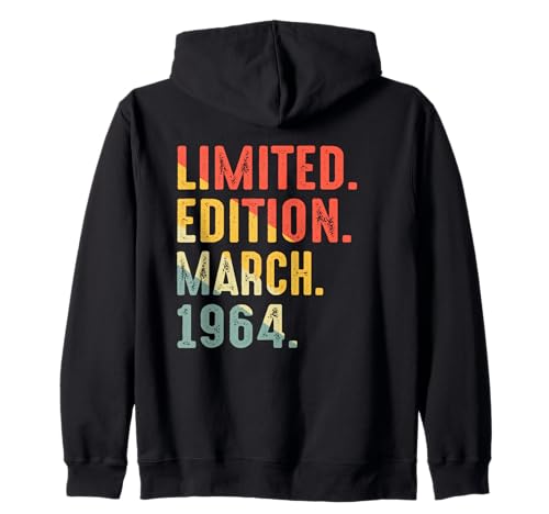 Edición Limitada Cumpleaños Marzo 1964 Sudadera con Capucha