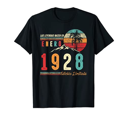 Las Leyendas Nacen en Enero 1928 94 cumpleaños Hombre Regalo Camiseta