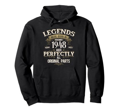 77 cumpleaños Hombre Mujer Regalo Noviembre 1948 Sudadera con Capucha