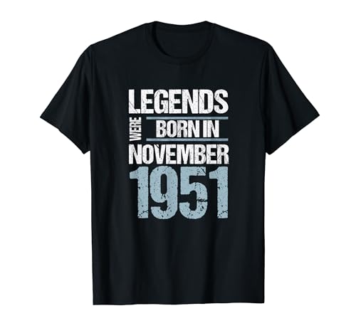 Las leyendas nacieron en noviembre de 1951 Cumpleaños Camiseta