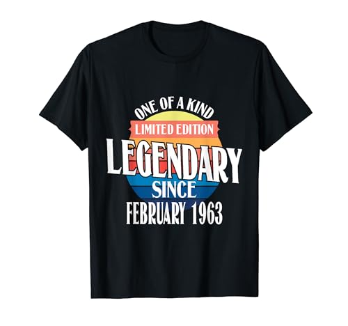 Edición Limitada Legendario Desde Febrero De 1963 Cumpleaños Camiseta