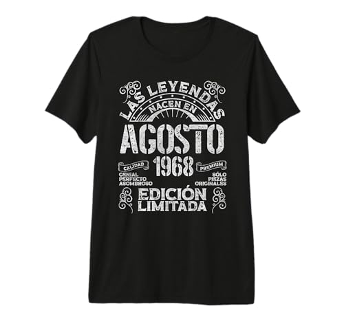 Las Leyendas Nacen En Agosto 1968 58 Años Cumpleaños Camiseta Premium
