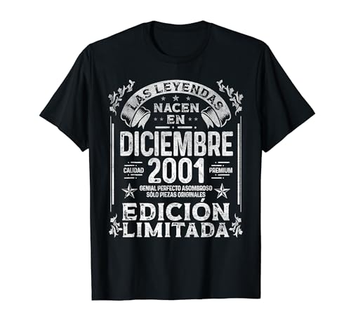 Las Leyendas nacen en Diciembre de 2001 - 23 Años Cumpleaños Camiseta