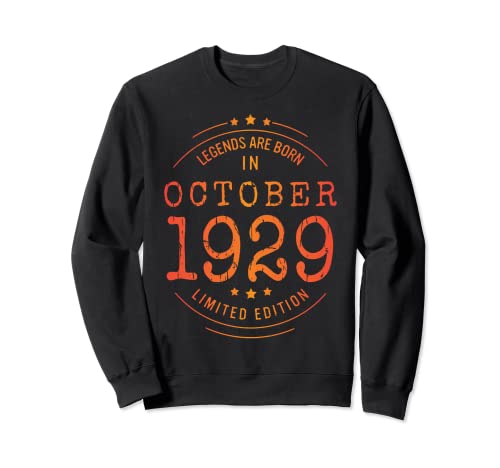 Cumpleaños Octubre 1929 Edición Limitada Regalo Used Vintage Sudadera