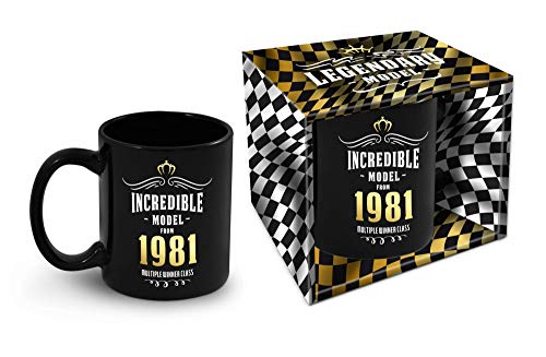 Bombo Taza de cumpleaños con año de nacimiento 1981