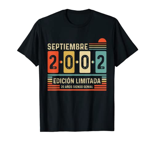 20 Años Septiembre 2002 Leyenda Regalo 20 Cumpleaños Camiseta
