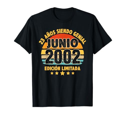 Junio 2002 23 Años Hombre Cumpleaños Regalo Junio 2002 Camiseta
