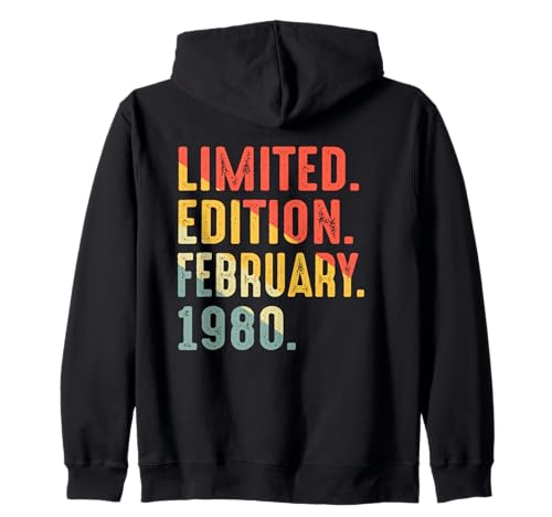 Edición Limitada Cumpleaños Febrero 1980 Sudadera con Capucha