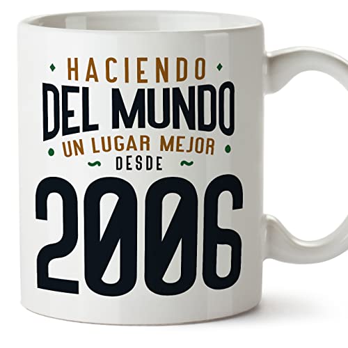 MUGFFINS Tazas 2006 Cumpleaños - En Español - Haciendo del Mundo un Lugar Mejor - 11 oz / 330 ml -...