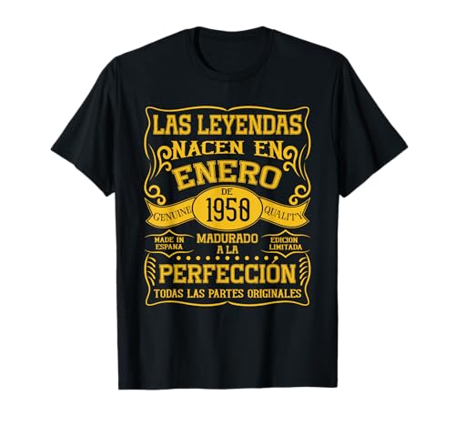 76 años Cumpleaños Las Leyendas Nacen en Enero de 1950 Camiseta